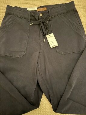 NWT Judy Blue Drawstring Navy Garment Dyed jeans